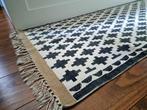 Bohemian kleed met geometrisch zwart/wit/beige, Gebruikt, Wit, 150 tot 200 cm, Rechthoekig