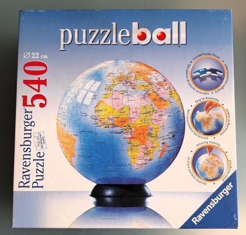 Puzzel Ravensburger, 3D Puzzelbal 540 st. The Earth / Aarde, Hobby en Vrije tijd, Denksport en Puzzels, Gebruikt, Rubik's of 3D-puzzel