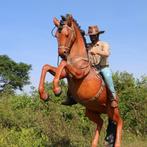 Stockman on Stallion Horse - Paard met Cowboy lifesize, Verzamelen, Ophalen, Nieuw