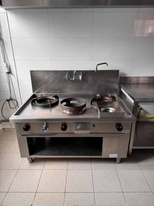 Wokgasstel met 3 branders, Zakelijke goederen, Horeca | Keukenapparatuur, Fornuis, Frituur en Grillen, Ophalen of Verzenden