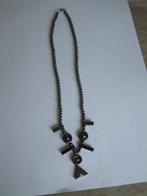 bijzondere unieke echte Hematiet ketting met zoetwater parel, Sieraden, Tassen en Uiterlijk, Kettingen, Ophalen of Verzenden, Steen of Mineraal