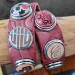 Noosa amsterdam embossed armband met 6 extra chunks, Ophalen of Verzenden, Zo goed als nieuw, Leer