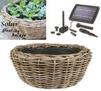 Mini vijver rieten mand zonne-energie, Overige materialen, Minder dan 30 cm, Minder dan 60 cm, Rond