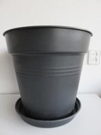 Elho green basics grote bloempot met schotel maat 40 cm, Kunststof, Gebruikt, 40 cm of meer, Rond