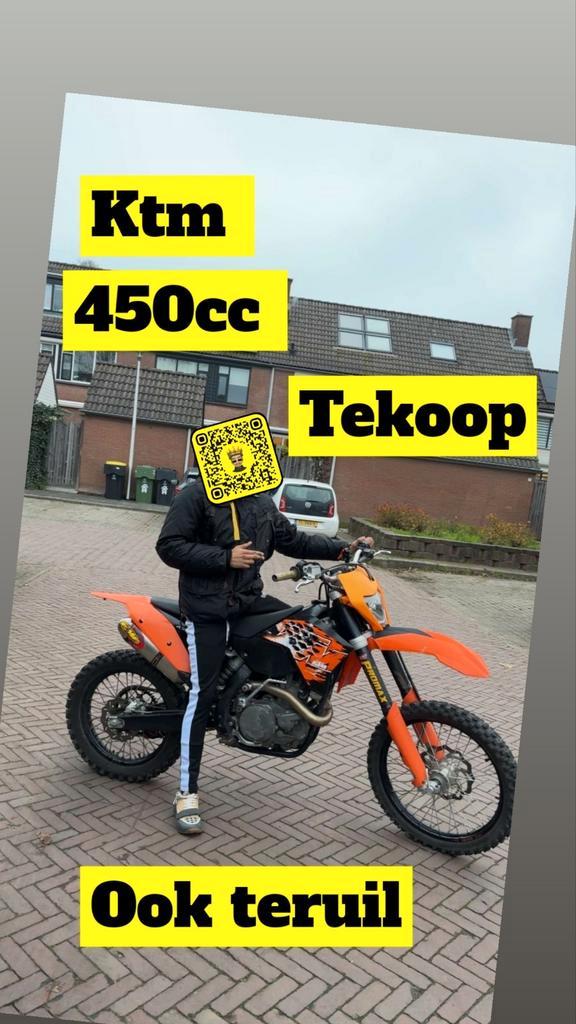 Ktm 450cc, Fietsen en Brommers, Brommers | Crossbrommers, Zo goed als nieuw, Ophalen of Verzenden