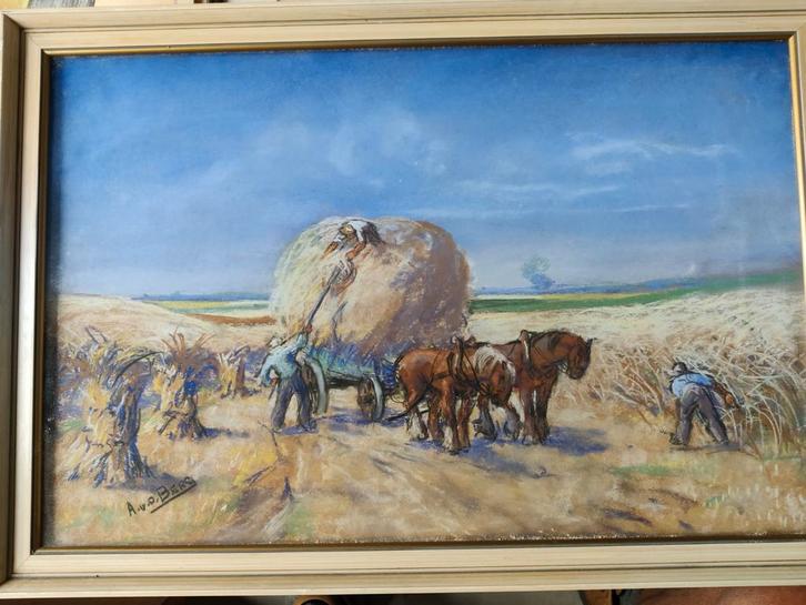 Anna Carolina van den Berg 1873 - 1942 landschap, Antiek en Kunst, Kunst | Schilderijen | Klassiek, Ophalen of Verzenden