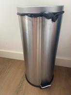 RVS Afvalemmer met Pedaal, Gebruikt, Met pedaal, Ophalen of Verzenden, 20 tot 30 liter