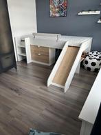 Halfhoogslaper met glijbaan 90x200, Kinderen en Baby's, Kinderkamer | Stapelbedden en Hoogslapers, Ophalen, Zo goed als nieuw