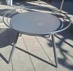 Tafeltje metaal donkergrijs diameter 60 cm, Tuin en Terras, Ophalen, Gebruikt, Rond, Metaal