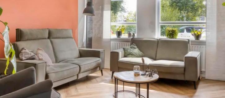 Barrio 2 en 2,5 zits python ( groen) Pronto wonen, Huis en Inrichting, Banken | Bankstellen, Zo goed als nieuw, Vierpersoons of meer