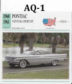 Aq1 autokaart pontiac ventura sport ht ( 1960 - 1961 ), Ophalen of Verzenden, Zo goed als nieuw, Auto's