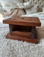 Klein antiek stoofje / stoof van hout, vierkant model, Antiek en Kunst, Antiek | Woonaccessoires, Ophalen of Verzenden