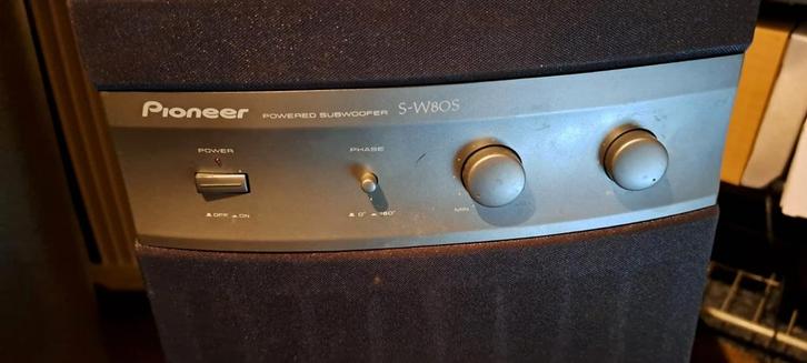 Pioneer S-W80S Actieve Subwoofer, Audio, Tv en Foto, Luidsprekers, Gebruikt, Subwoofer, Ophalen of Verzenden
