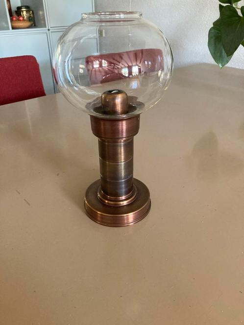 Fohl kandelaar met glas, Antiek en Kunst, Antiek | Kandelaars, Overige materialen, Ophalen of Verzenden