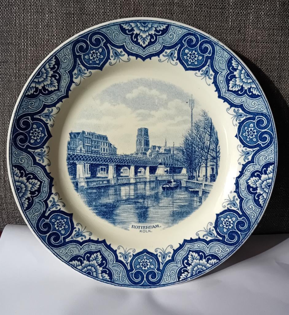 societe ceramique maestricht nederland rotterdam kolk bord, Antiek en Kunst, Ophalen of Verzenden