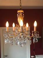 Vintage italiaanse kristallen kroonluchter 5 lichtpunten, Ophalen of Verzenden, Zo goed als nieuw