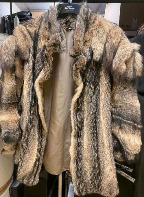 Echte bontjas, Kleding | Heren, Jassen | Winter, Zo goed als nieuw, Maat 56/58 (XL), Zwart, Ophalen of Verzenden
