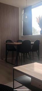 Velvet eetkamerstoelen zwart 4 stuks, Ophalen of Verzenden, Zo goed als nieuw, Rond