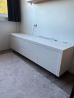 TV kast / meubel - Hoogglans wit, Ophalen, Kunststof, 150 tot 200 cm, Zo goed als nieuw