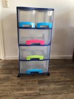 Ladekastje plastic, Huis en Inrichting, Kasten | Ladekasten, Ophalen, Gebruikt, 3 of 4 laden, Minder dan 100 cm