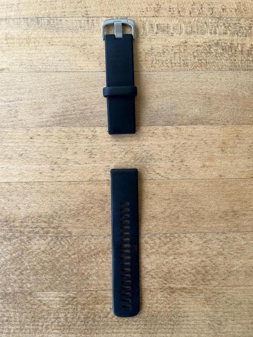 Smartwatchbandje 22mm oa. Galaxy, Vivoactive, Gear, Polar, Sieraden, Tassen en Uiterlijk, Smartwatches, Gebruikt, Android, Zwart