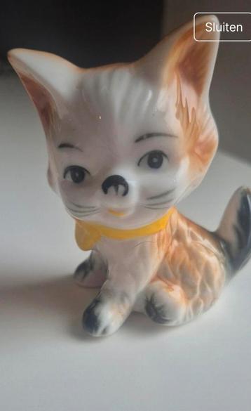 Vintage Porseleinen Katje - Mid Century beschikbaar voor biedingen