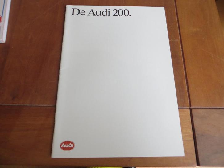 Folder Audi 200 Turbo, Audi 200 Quattro, Audi 200 Avant 1989, Boeken, Auto's | Folders en Tijdschriften, Zo goed als nieuw, Audi