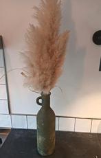 Groene Glazen Fles - Decoratief, Gebruikt, 50 tot 75 cm, Ophalen of Verzenden, Glas