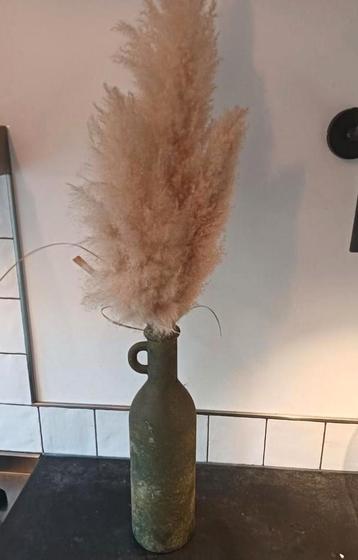 Groene Glazen Fles - Decoratief beschikbaar voor biedingen