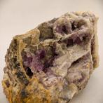 (1)Fluoriet op matrix met kwarts en galeniet, Ophalen of Verzenden