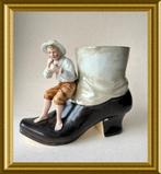 Grote porseleinen schoen, met sigaar rokende man, Antiek en Kunst, Ophalen of Verzenden