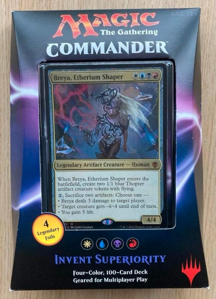 Updated Invent Superiority Commander Deck, Hobby en Vrije tijd, Verzamelkaartspellen | Magic the Gathering, Zo goed als nieuw