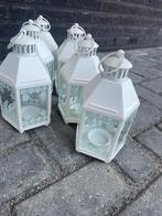 6 witte lantaarns bruiloft, Ophalen, Wit, Zo goed als nieuw, Metaal