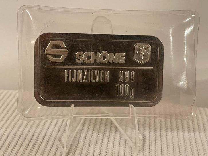 100 GRAM UNIEK ZILVERBAAR SCHÖNE 999 ZILVER, Postzegels en Munten, Edelmetalen en Baren, Zilver, Ophalen of Verzenden