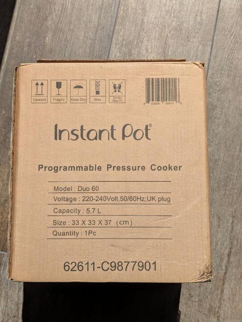 Instant Pot Duo 60 Programmable Pressure Cooker 6L Multicook, Witgoed en Apparatuur, Slowcookers, Gebruikt, Ophalen of Verzenden