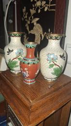 Cloisonne vaasjes Chinees japans 3 x mini, Ophalen of Verzenden