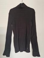 Zwart ribbeltruitje met  col - maat 134/140  - WE Happy, Kinderen en Baby's, Kinderkleding | Maat 134, Gebruikt, Meisje, WE Happy