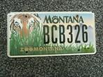 Kentekenplaat licenseplate Montana Tiger Zoo USA, Verzenden, Gebruikt, Auto's