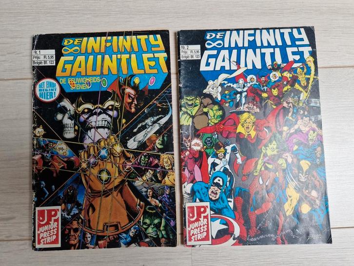 1992 de the infinity gauntlet marvel avengers strips comics, Boeken, Strips | Comics, Zo goed als nieuw, Meerdere comics, Amerika