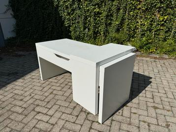 Ikea Malm bureau wit met uitschuifbaarblad - afbeelding 4