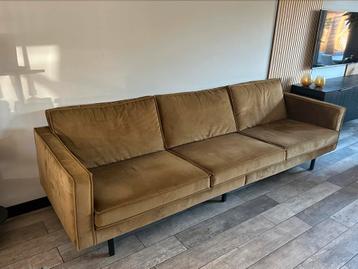 WOOOD be pure home Rodeo 3-zits bank structure velvet brass beschikbaar voor biedingen