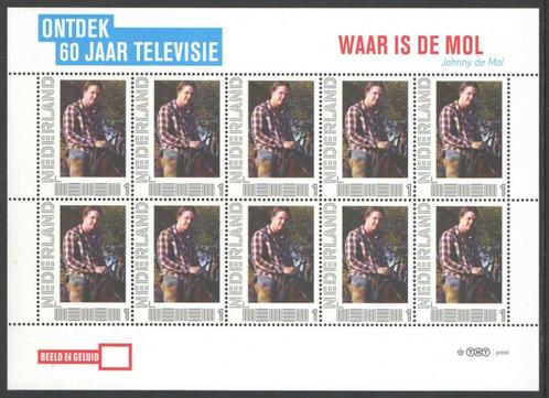 Postzegels Ontdek 60 jaar Televisie: Waar is de mol?, Postzegels en Munten, Postzegels | Nederland, Postfris, Na 1940, Ophalen of Verzenden