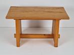 Vintage Scandinavian modern pinewood bankje 1960 kruk, Gebruikt, Ophalen of Verzenden, Hout