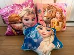 Disney Kussens - Frozen & Belle - Set van 3, Ophalen of Verzenden, Zo goed als nieuw, Roze, Vierkant
