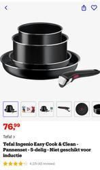 Tefal Ingenio Easy Cook & Clean - niet voor inductie, Ophalen of Verzenden, Nieuw, Rvs, Koekenpan of Braadpan