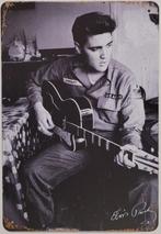 Elvis Presley Army gitaar reclamebord van metaal wandbord, Verzamelen, Muziek, Artiesten en Beroemdheden, Info@deconoord.nl, Deco Noord