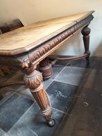 Eettafel, 19e eeuw, Renaissance, Eikenhout, Leeuwenkoppen, Antiek en Kunst, Antiek | Meubels | Tafels, Ophalen