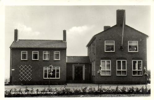 Hei- en Boeicop, Gemeentehuis - 1966 gelopen, Verzamelen, Ansichtkaarten | Nederland, Gelopen, 1960 tot 1980, Ophalen of Verzenden