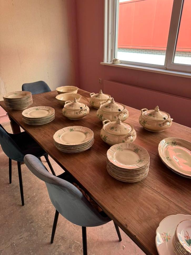 Antiek brocante servies Mosa Maastricht, Antiek en Kunst, Antiek | Servies compleet, Ophalen