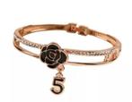 Mooie rose ROZEN Armband, NIEUW! SUPER CADEAUTIP!, Sieraden, Tassen en Uiterlijk, Armbanden, Verzenden, Nieuw, Roze, Overige materialen